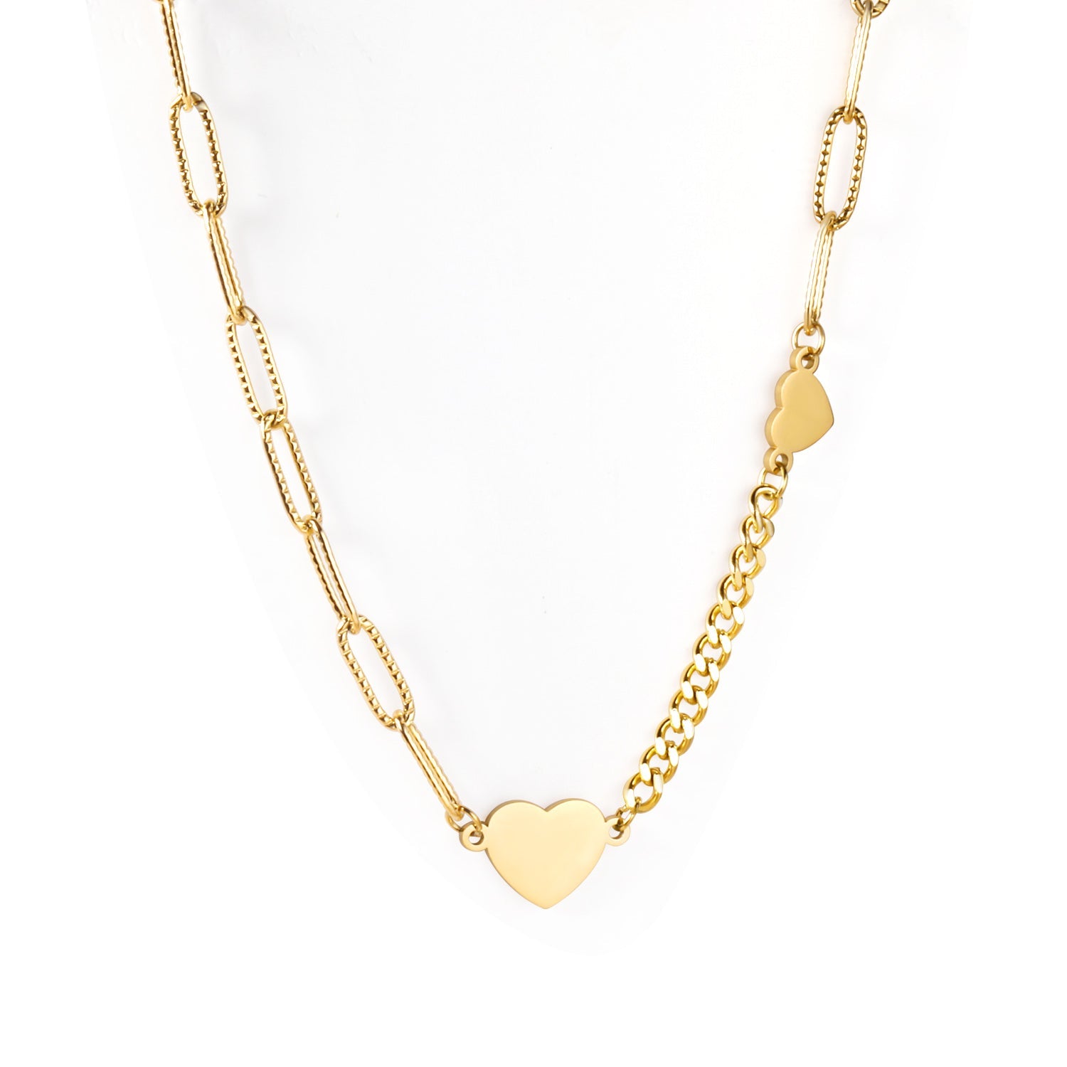 Size heart pendant necklace 40+5cm asonjewelry