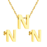 Steel/Gold Cut Letters Set without Diamonds A-Z