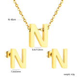 Steel/Gold Cut Letters Set without Diamonds A-Z