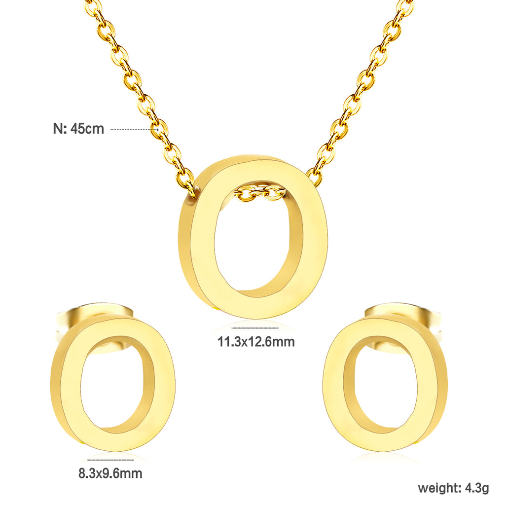 Steel/Gold Cut Letters Set without Diamonds A-Z