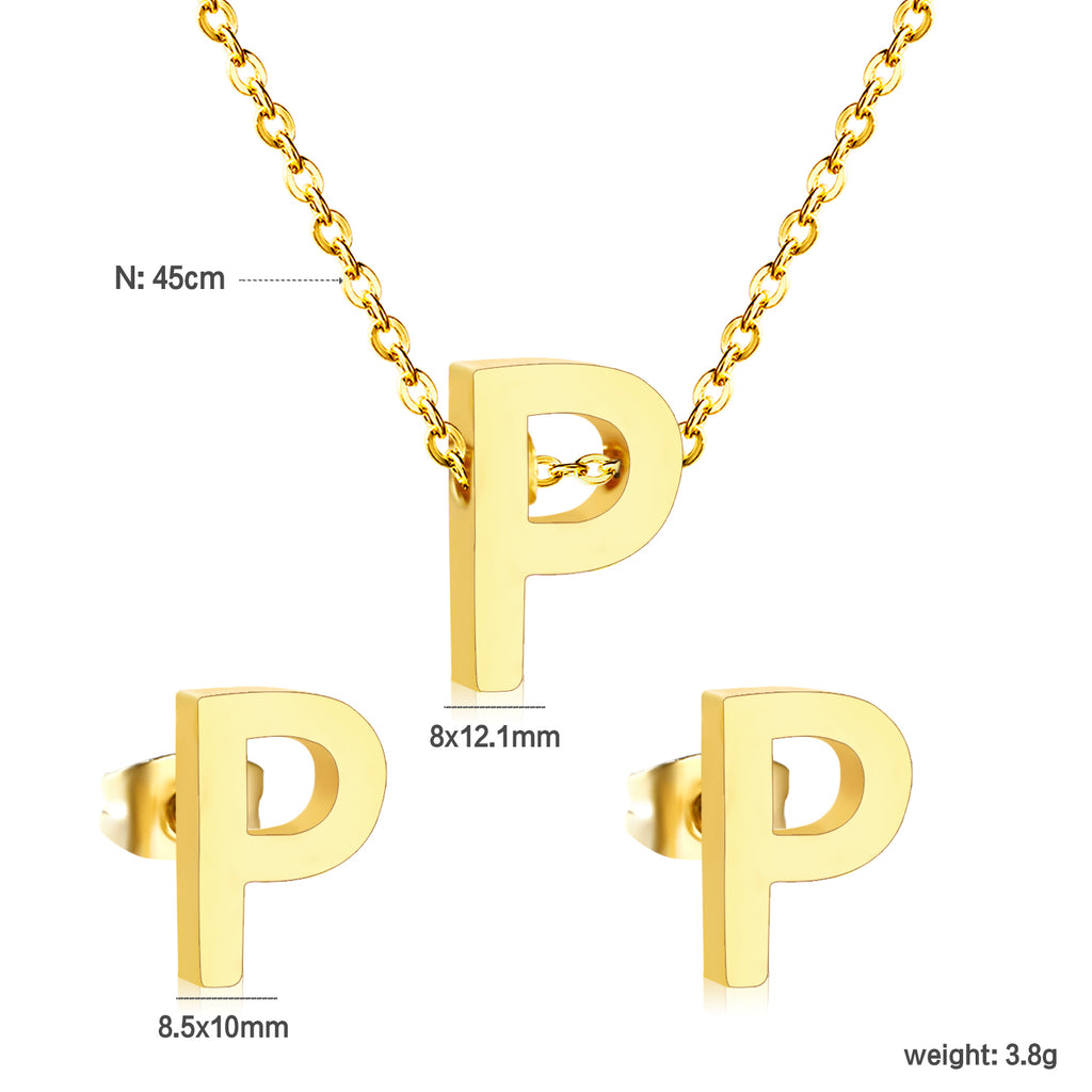 Steel/Gold Cut Letters Set without Diamonds A-Z