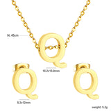 Steel/Gold Cut Letters Set without Diamonds A-Z