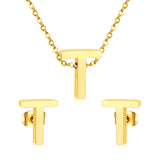 Steel/Gold Cut Letters Set without Diamonds A-Z