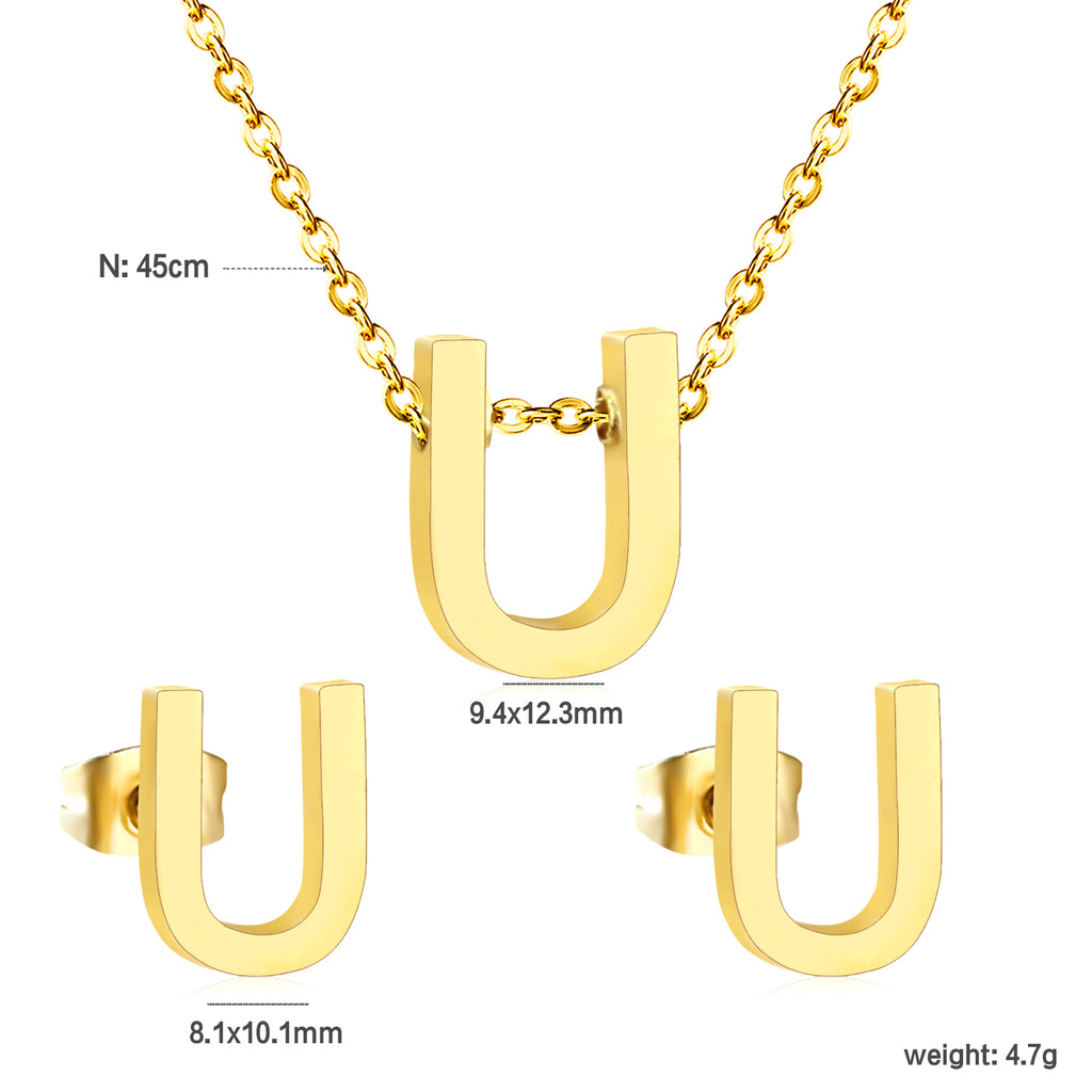 Steel/Gold Cut Letters Set without Diamonds A-Z