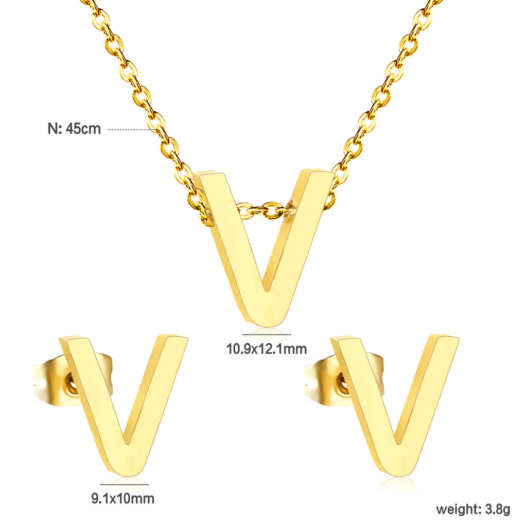 Steel/Gold Cut Letters Set without Diamonds A-Z