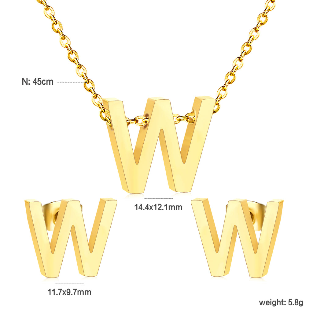 Steel/Gold Cut Letters Set without Diamonds A-Z