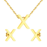 Steel/Gold Cut Letters Set without Diamonds A-Z