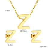 Steel/Gold Cut Letters Set without Diamonds A-Z