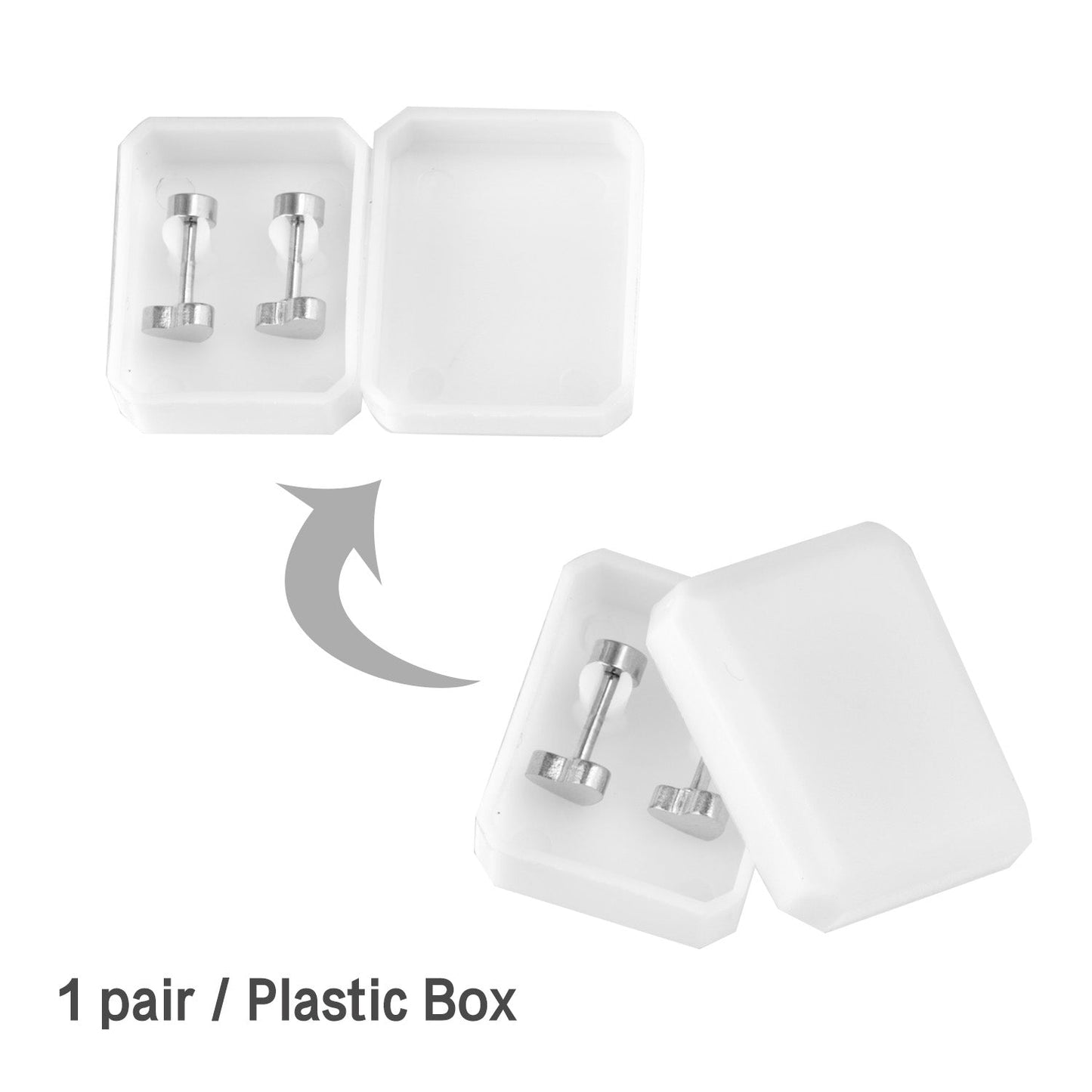 12 pairs 3mm/4mm/5mm/6mm steel/gold screw-in earrings without diamonds asonjewelry