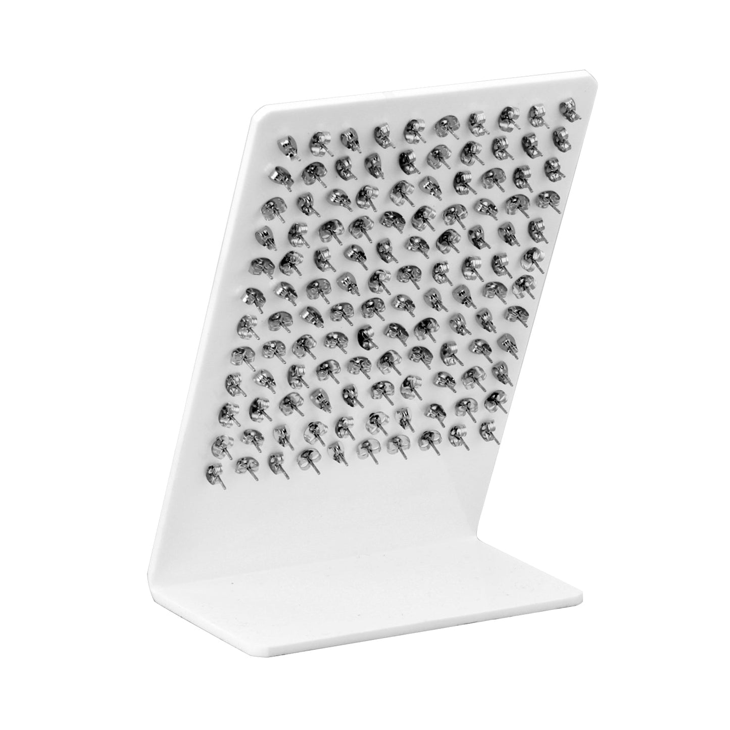 60 Pairs Steel Heart Shaped Clay Dipped Stud Earrings with White Clay Mix on Chartreuse asonjewelry