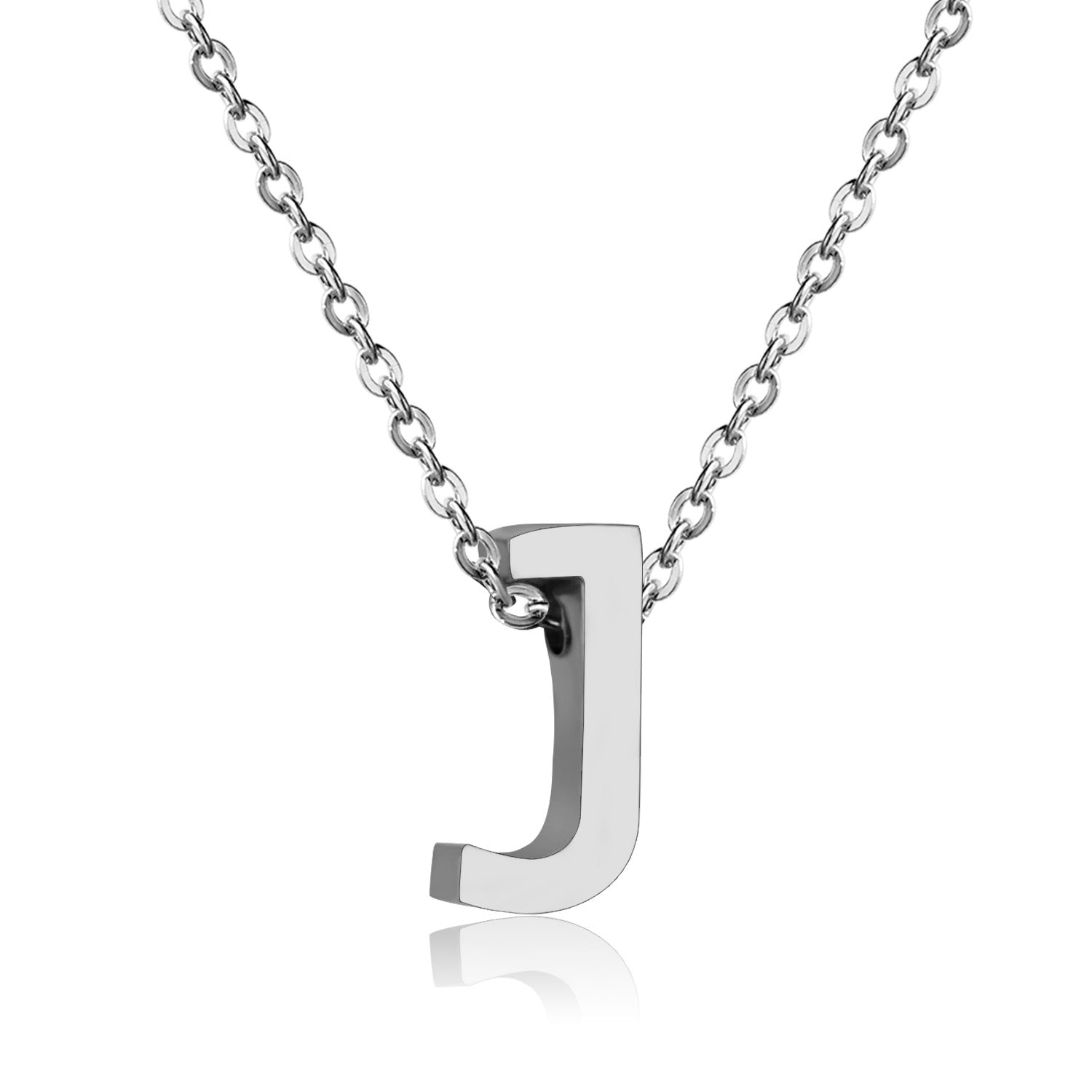 ASON Delicate Classic Style Initial 26 Letters Alphabet Chain Pendant Necklace Stainless Steel Color Jewelry Chokers asonjewelry