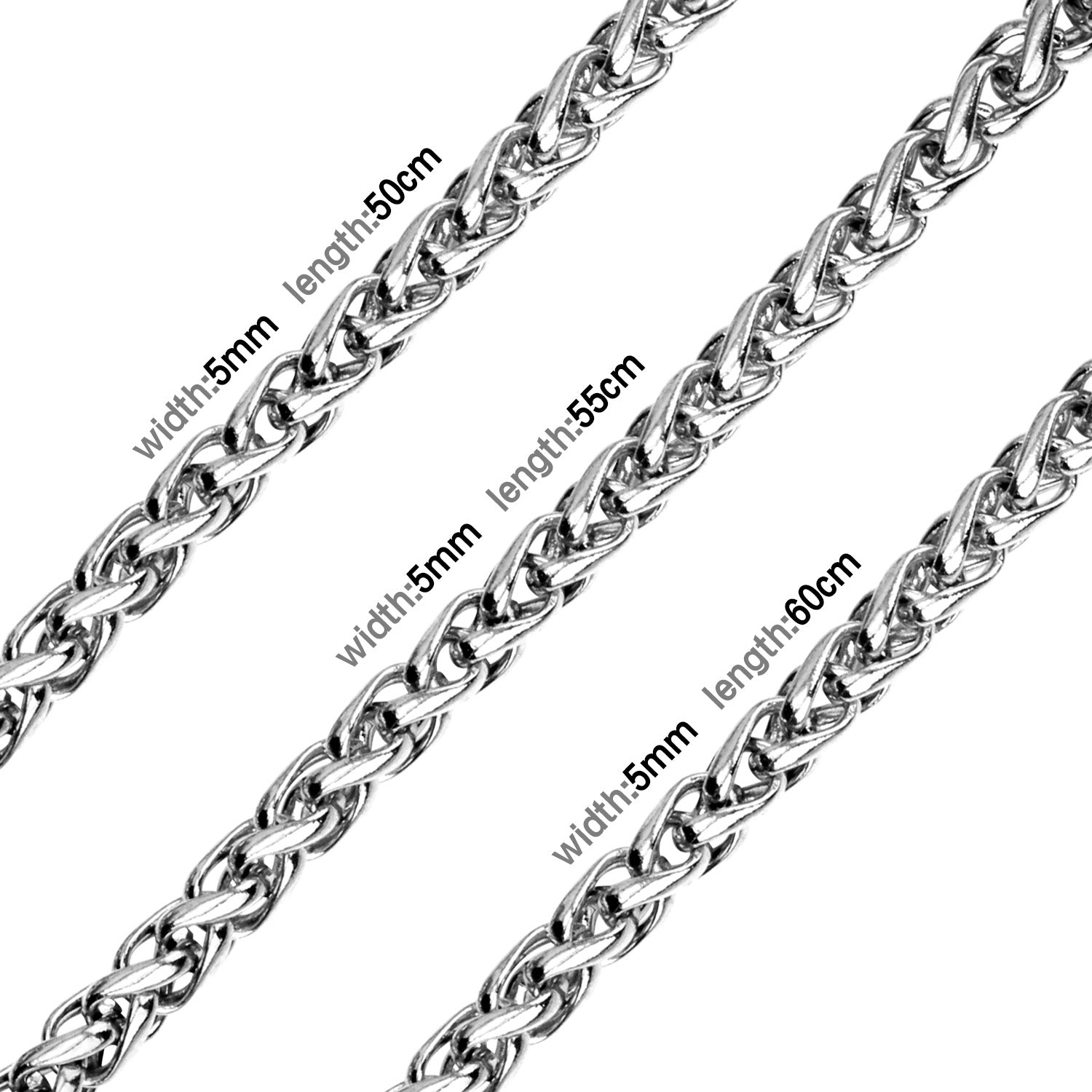 Stylish 5mm & 7mm Bulk Long Necklace DIY Matching Chain asonjewelry