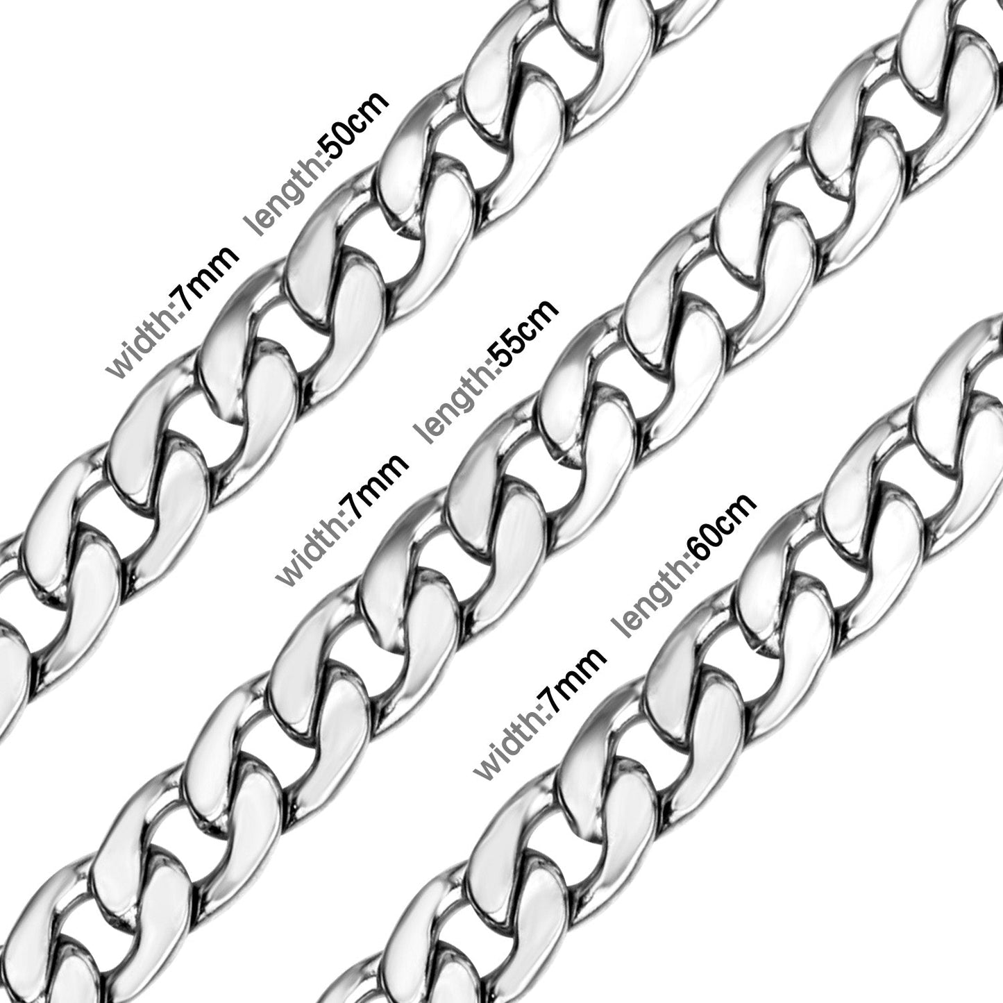 Fashion Men Women Popular 5mm & 7mm Necklace Chain asonjewelry