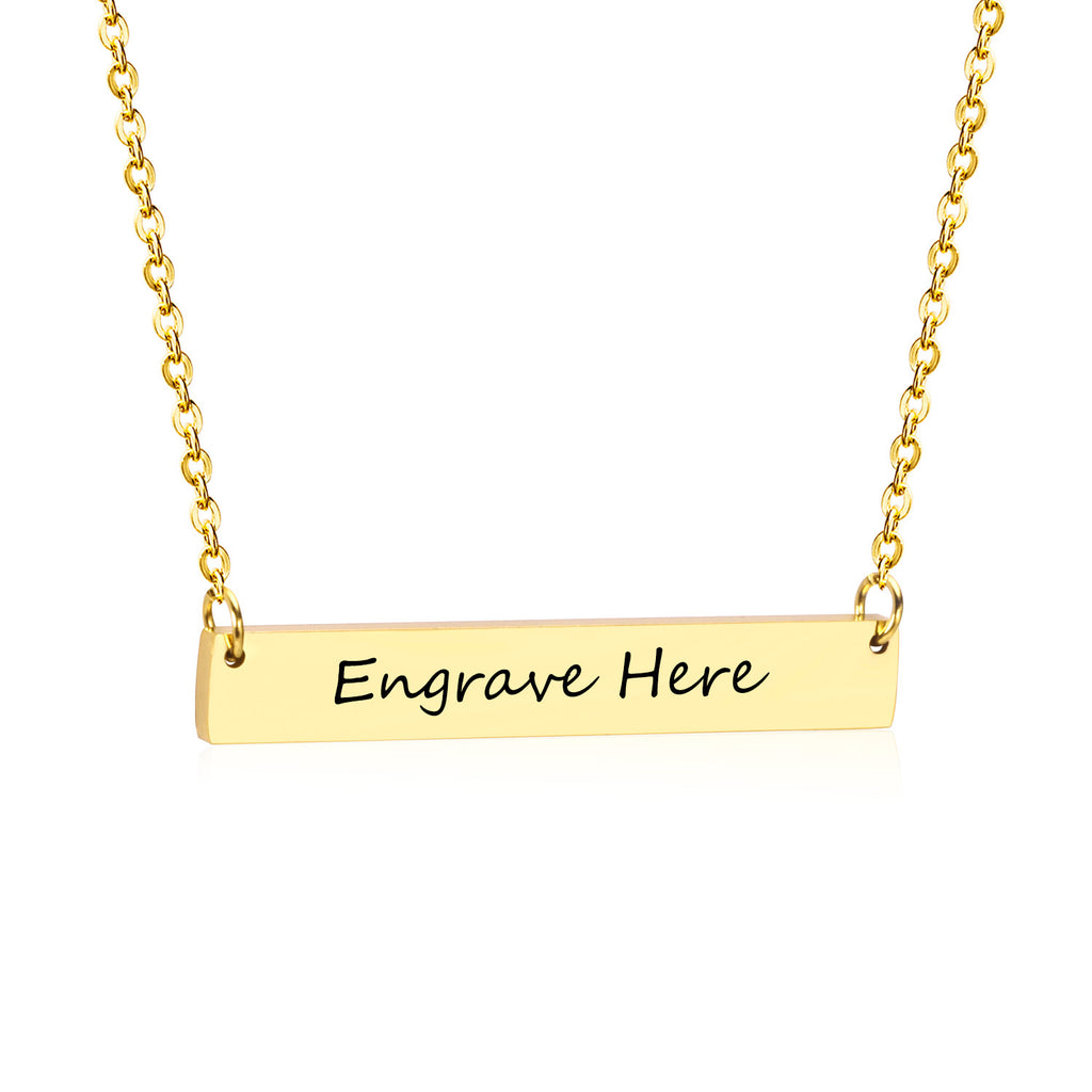 40.1*6.7*1.9mm rectangle pendant cross chain 45+5cm necklace steel/golden color