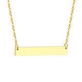 40.1*6.7*1.9mm rectangle pendant cross chain 45+5cm necklace steel/golden color