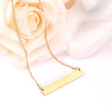 40.1*6.7*1.9mm rectangle pendant cross chain 45+5cm necklace steel/golden color