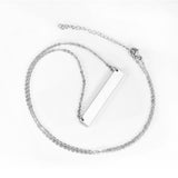 40.1*6.7*1.9mm rectangle pendant cross chain 45+5cm necklace steel/golden color