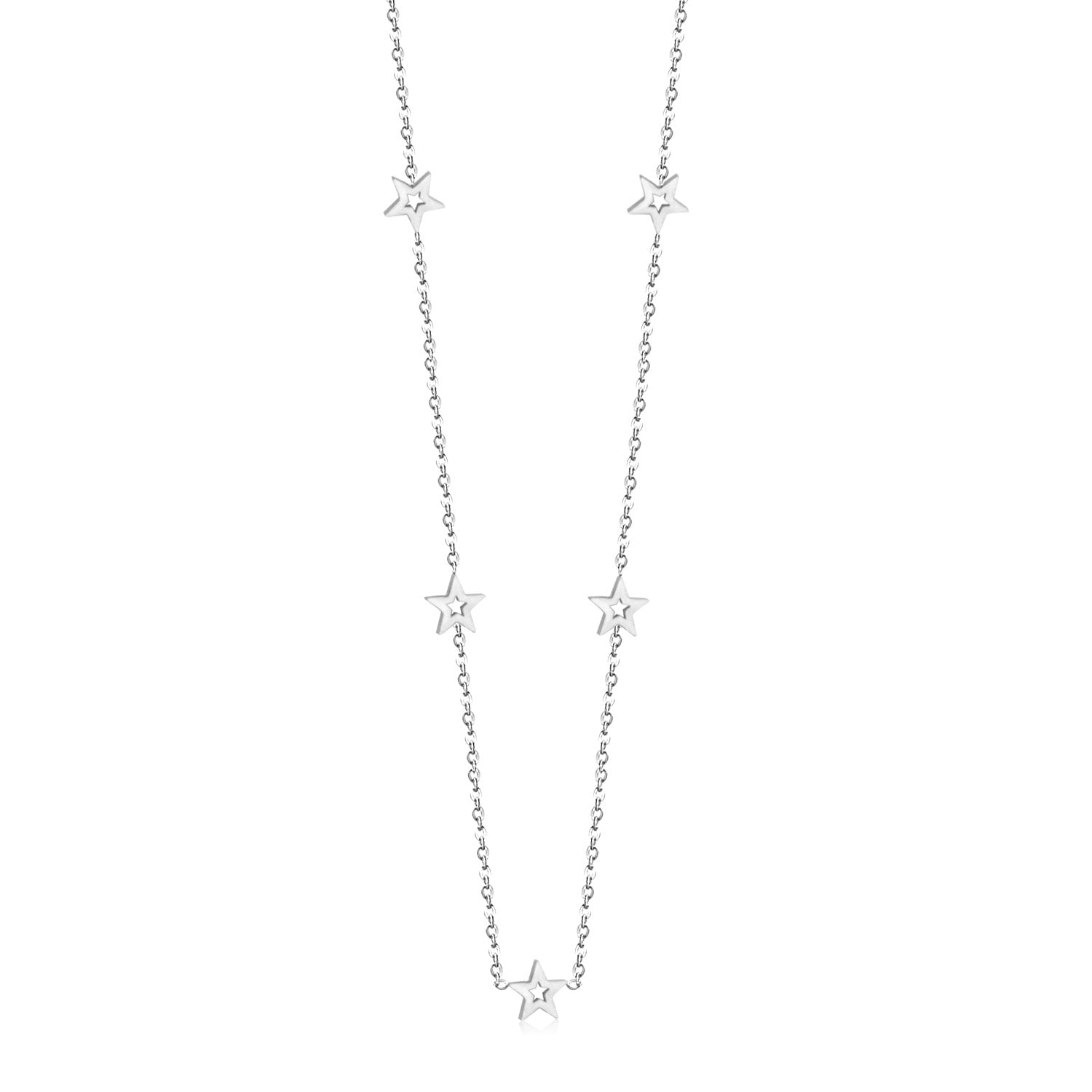 Three colors pentagram pendant necklace 35+15cm asonjewelry