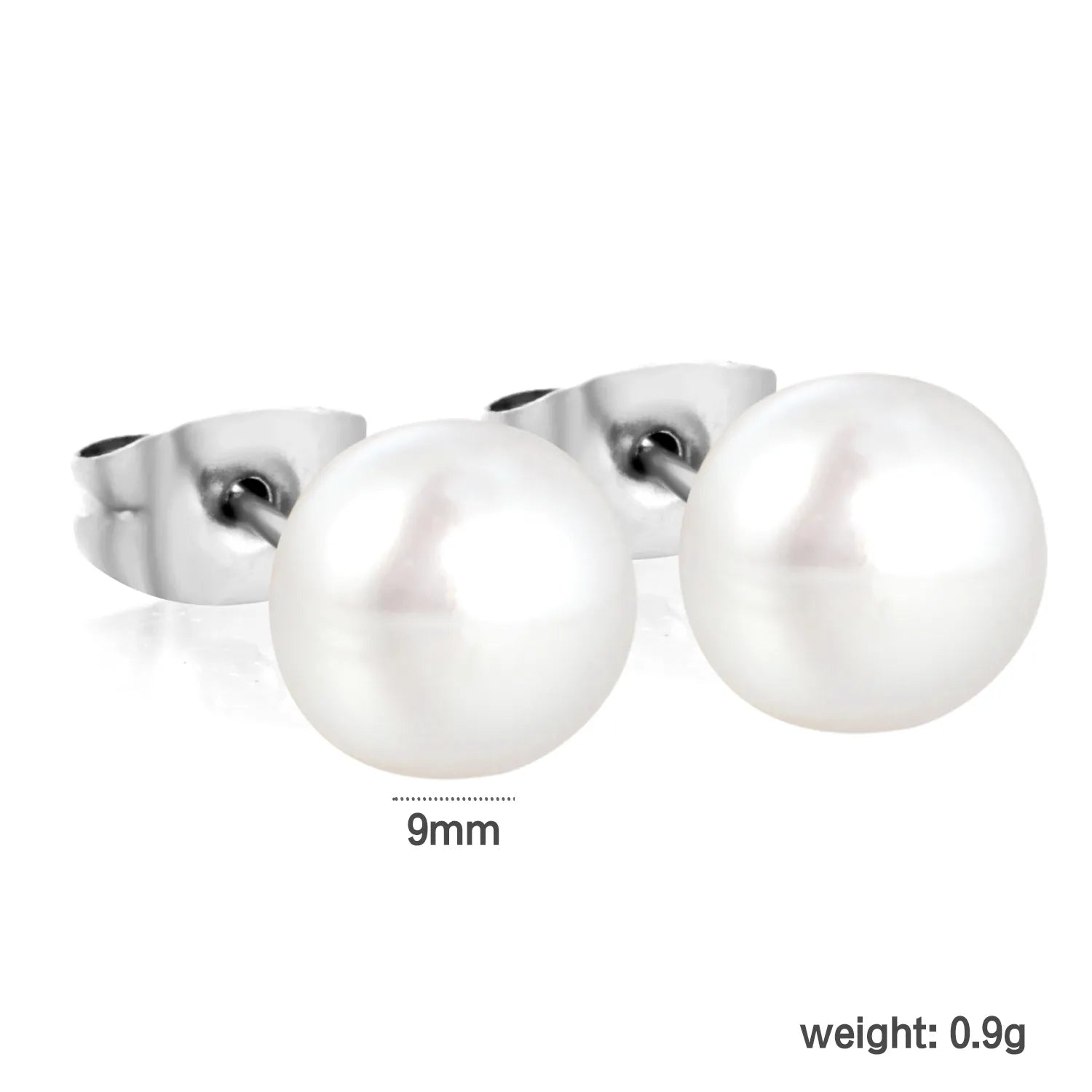 3mm/4mm/6mm/7mm/8mm/9mm/10mm bread pearl (freshwater pearl) butterfly earrings, steel color asonjewelry