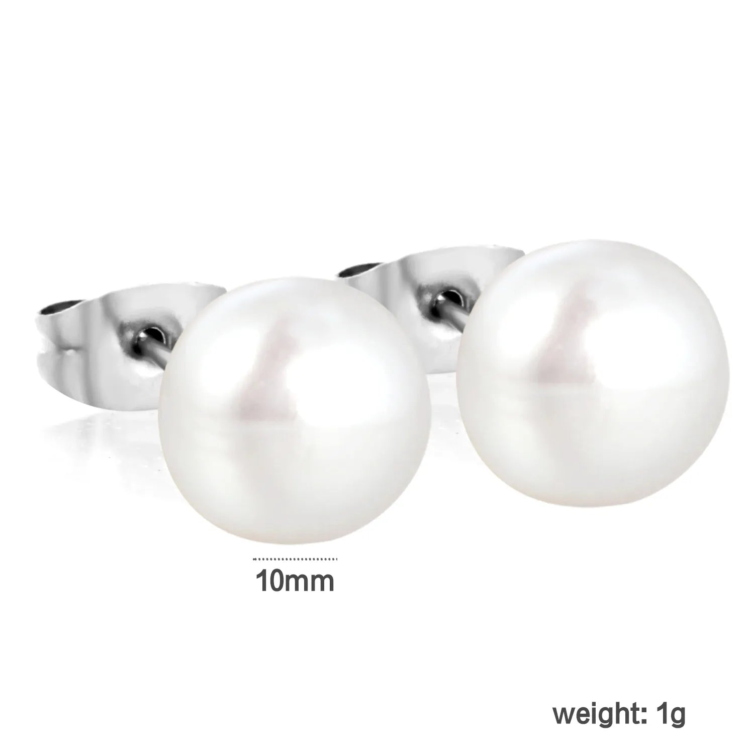 3mm/4mm/6mm/7mm/8mm/9mm/10mm bread pearl (freshwater pearl) butterfly earrings, steel color asonjewelry