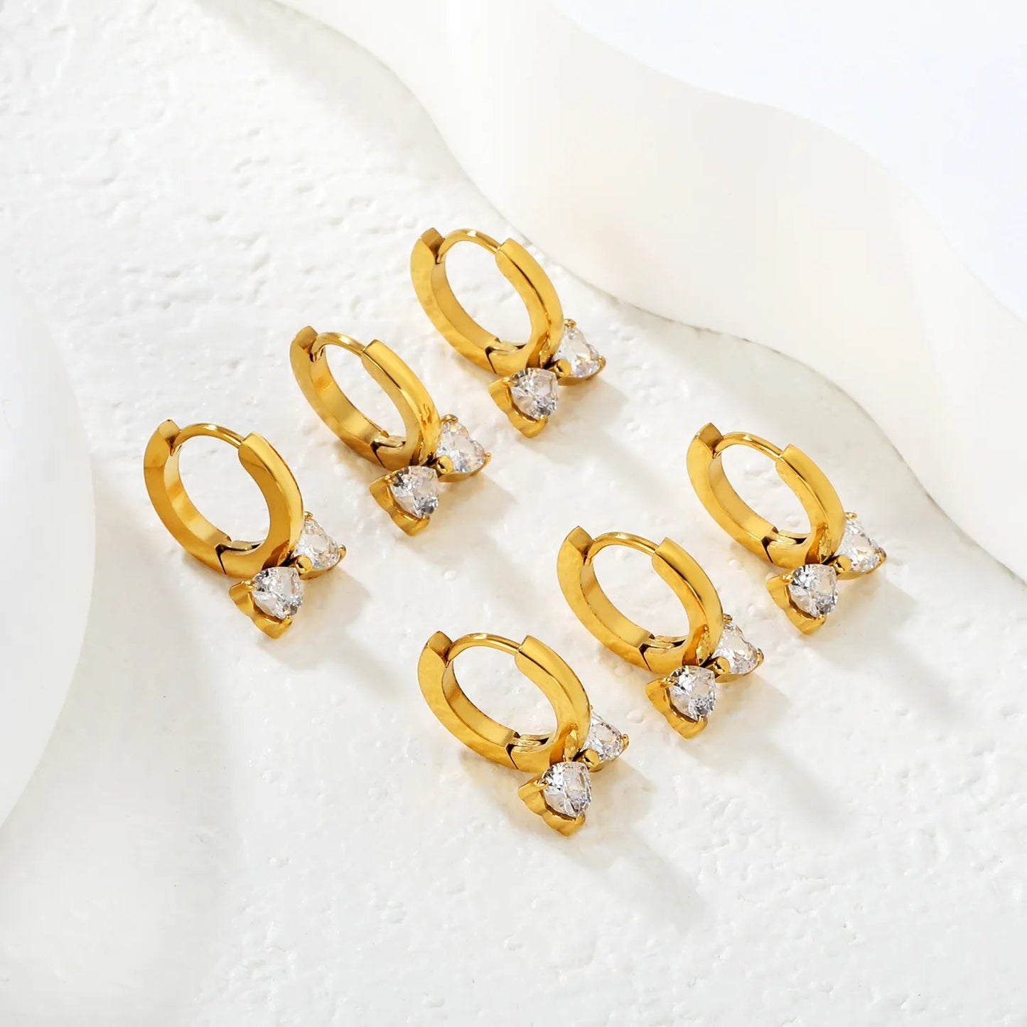 3 Pairs Gold Ear Cuff Set 2.0Inner 9mm Spherical Ear Cuffs & 95mm Butterfly White Zircon Inlaid Elegant Fashion Ear Accessories for Women Daily Casual Party Office Wear asonjewelry