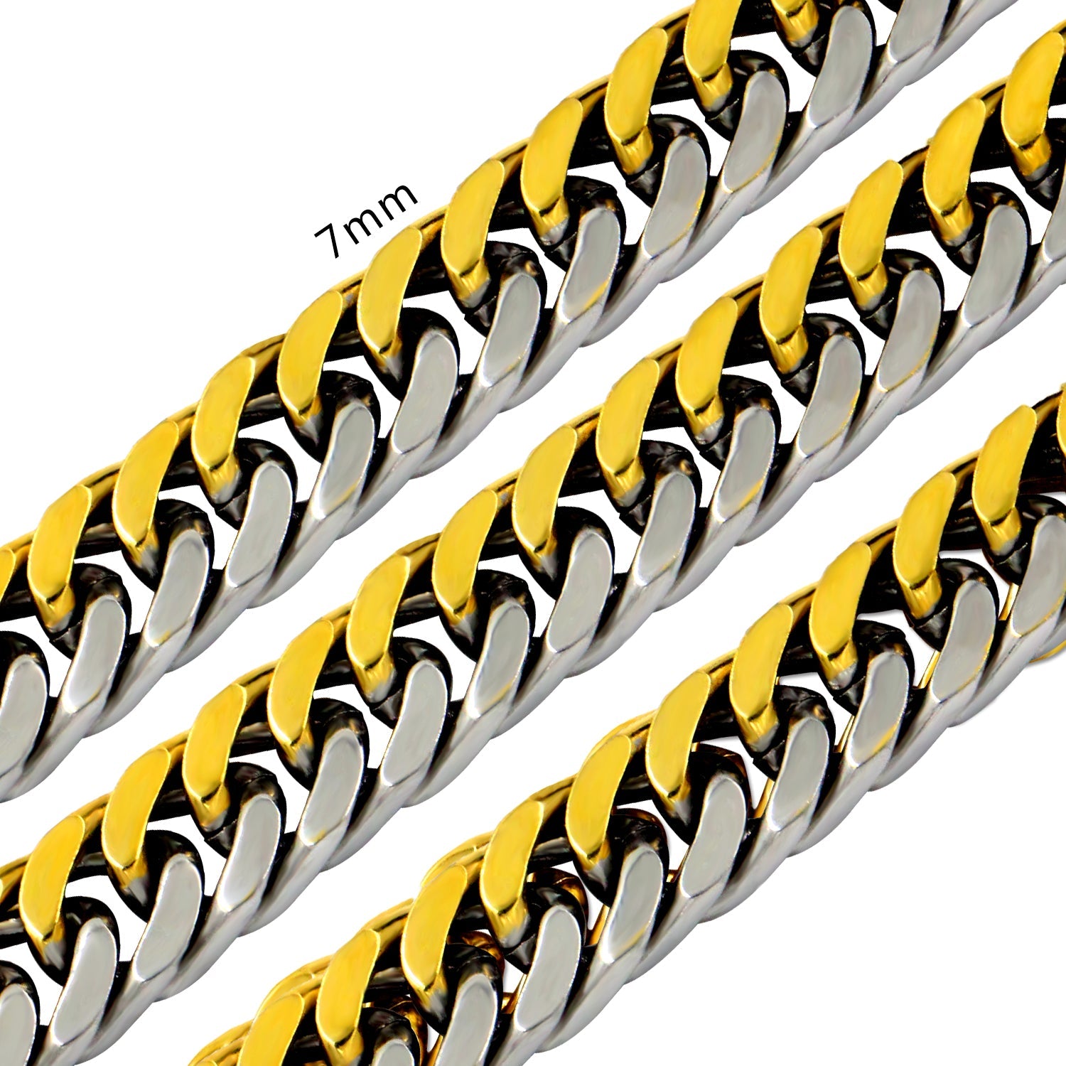 Fashion 7mm Mixed Color&Gold&Steel Color Solid Color Long Necklace DIY Matching Chain asonjewelry