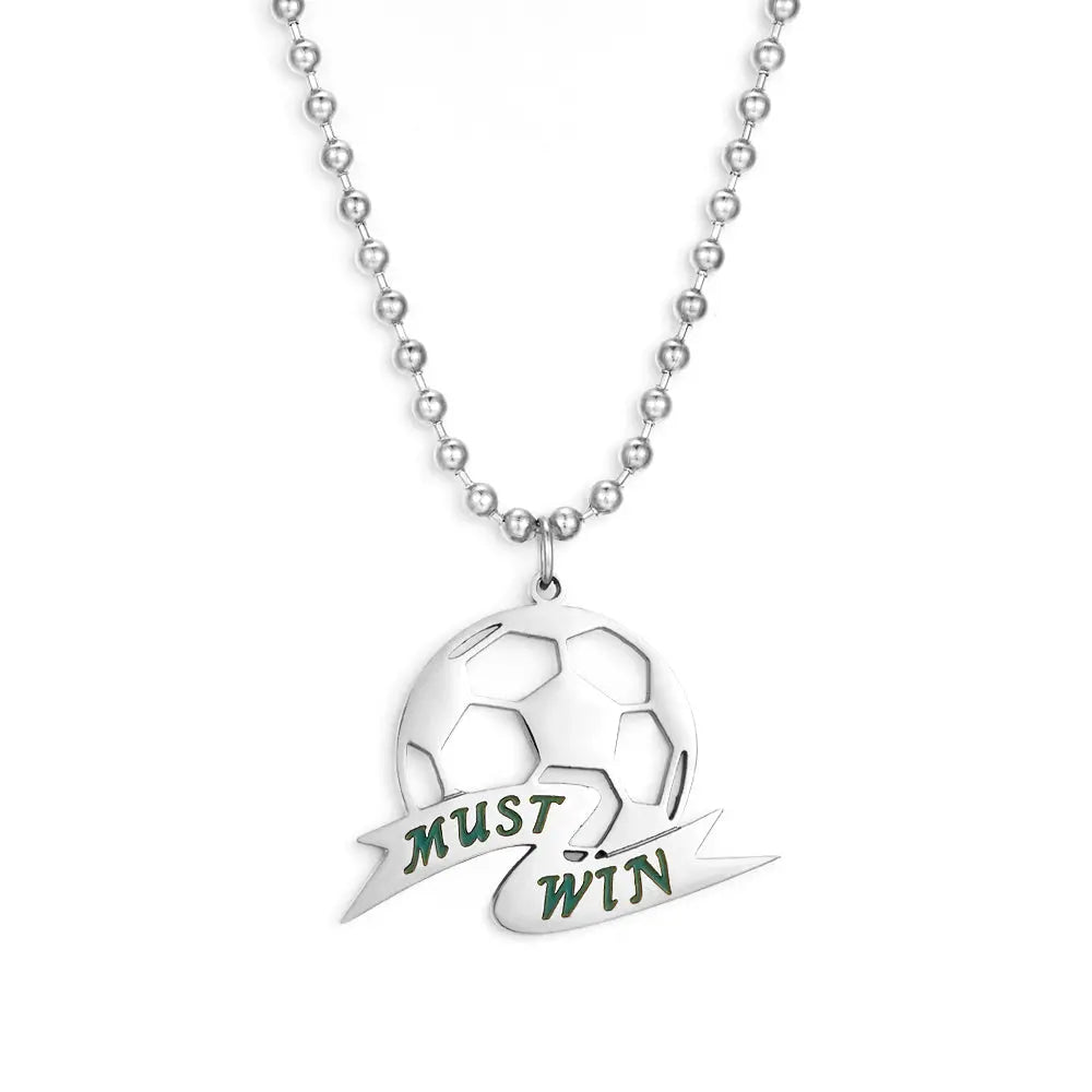 Fashion MUST WIN Football Accessories Necklace asonjewelry
