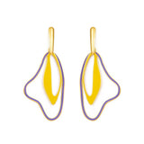 Pendientes colgantes geométricos de moda para mujer, colgantes de diseño de marca, joyería de acero acrílico para vacaciones en la playa bohemia de verano