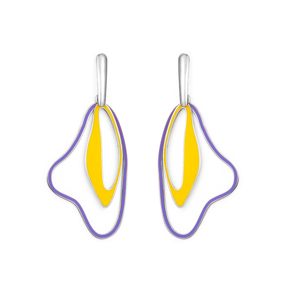 Pendientes colgantes geométricos de moda para mujer, colgantes de diseño de marca, joyería de acero acrílico para vacaciones en la playa bohemia de verano