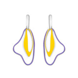 Pendientes colgantes geométricos de moda para mujer, colgantes de diseño de marca, joyería de acero acrílico para vacaciones en la playa bohemia de verano