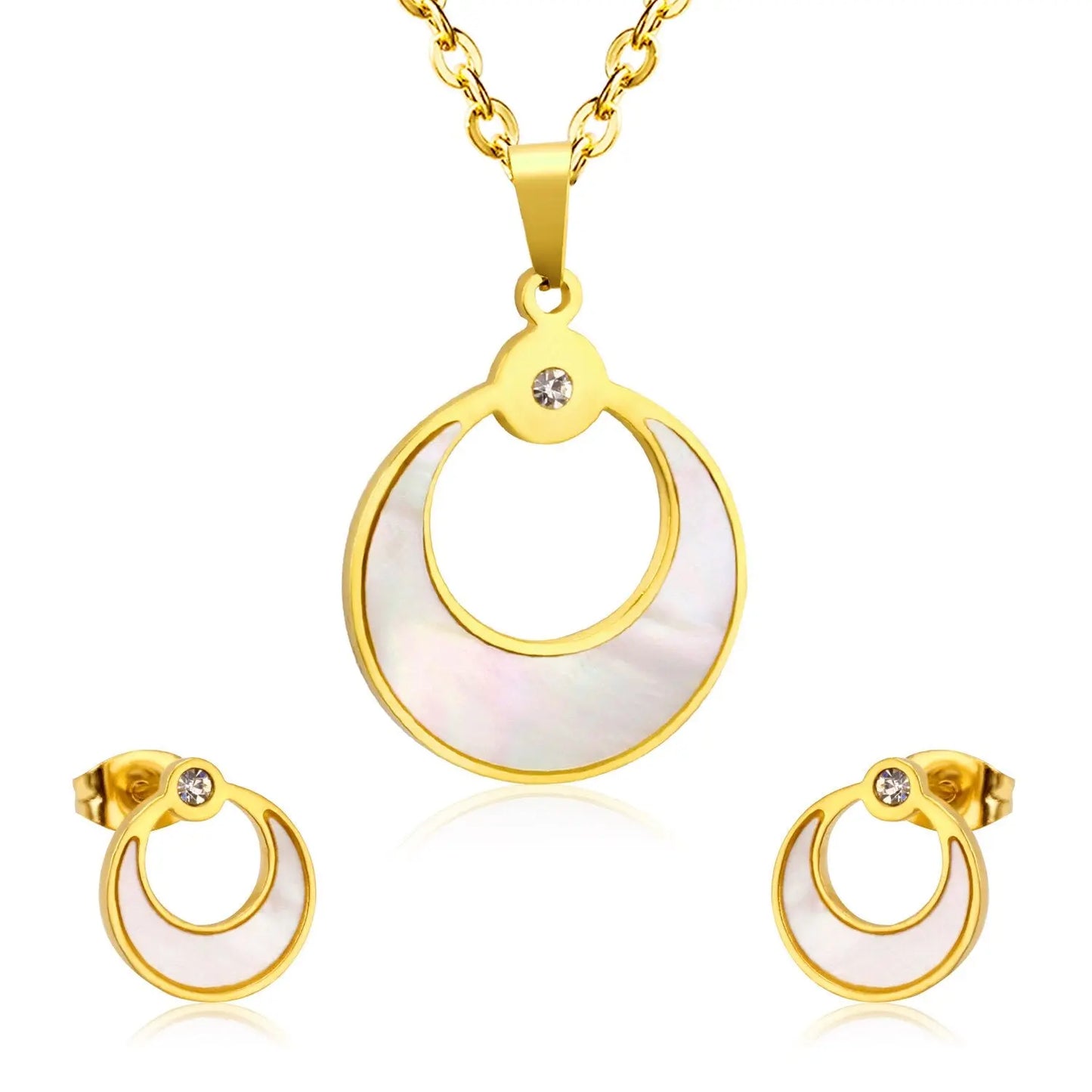 Brand New Circles Big Pendants With AAA Zirconia Jewelry Sets For Woman Man Luxury Wedding Jewelry Gifts 2022 asonjewelry