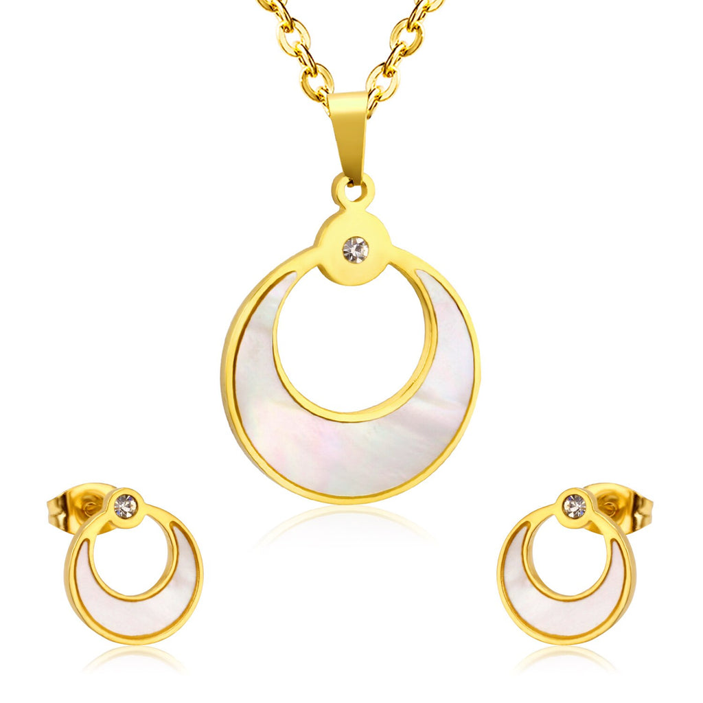 Brand New Circles Big Pendants With AAA Zirconia Jewelry Sets For Woman Man Luxury Wedding Jewelry Gifts 2022