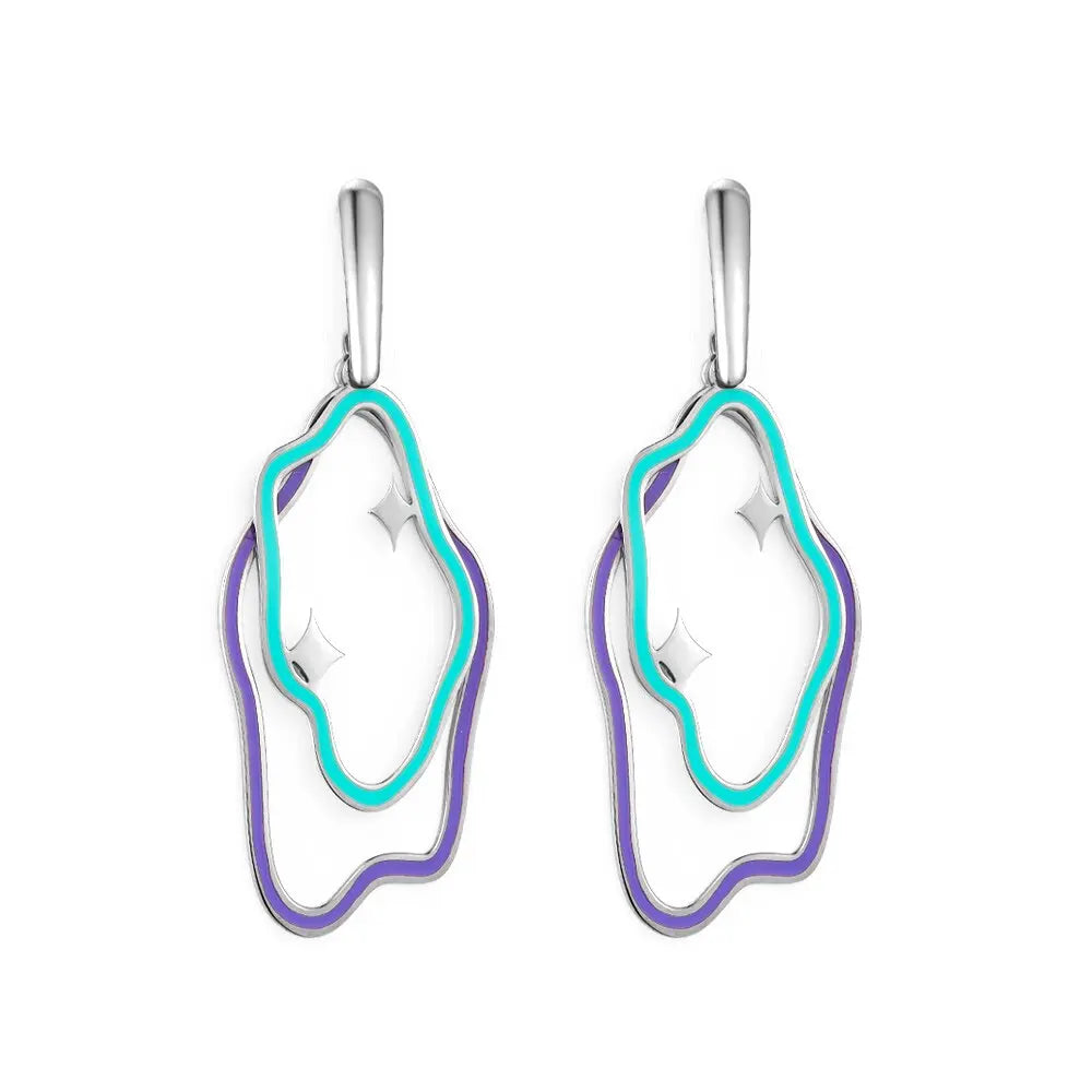 Trendy Woman Geometric Drop Earrings Brand Design Dangle Pendients Steel Acrylic Summer Boho Beach Holiday Jewelry asonjewelry