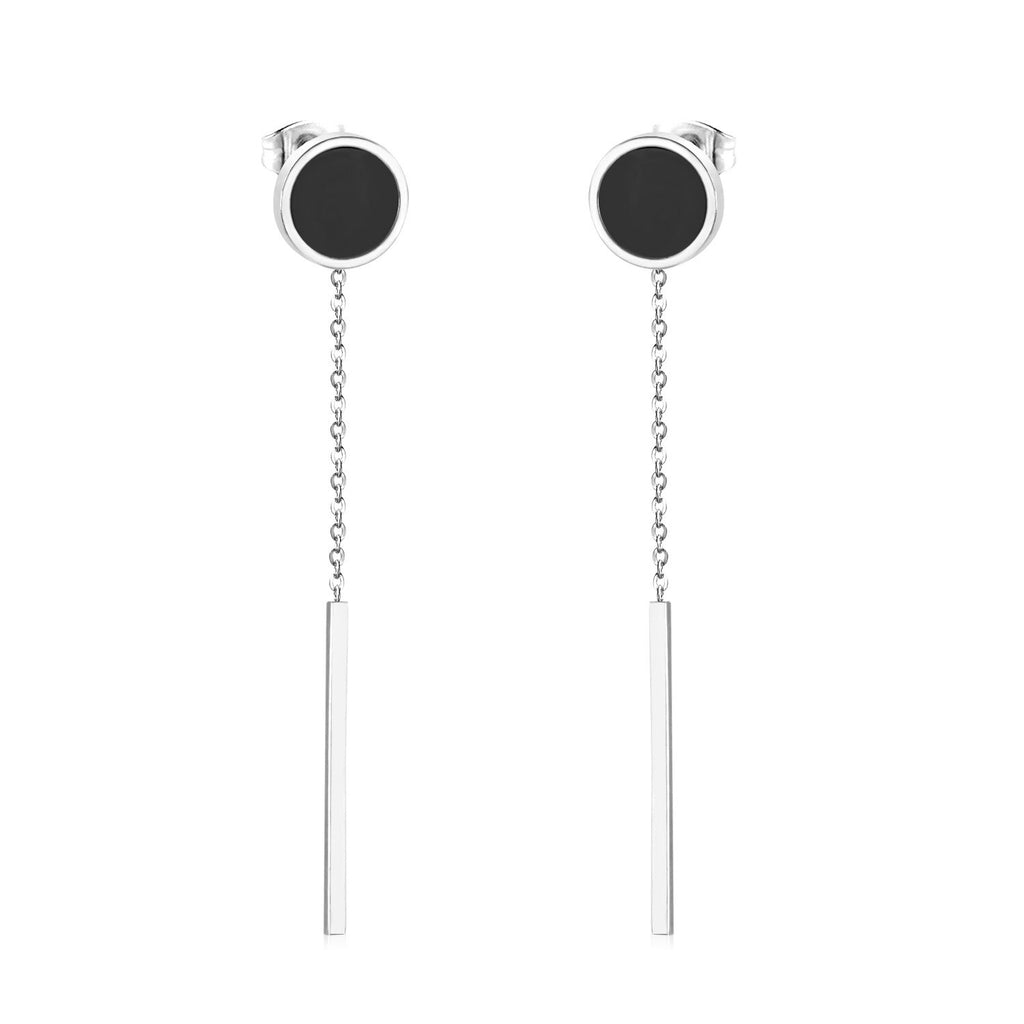 Vestido de joyería de estilo coreano para boda, Pendientes colgantes con borlas, Pendientes colgantes de acero inoxidable para mujer, Pendientes de Navidad