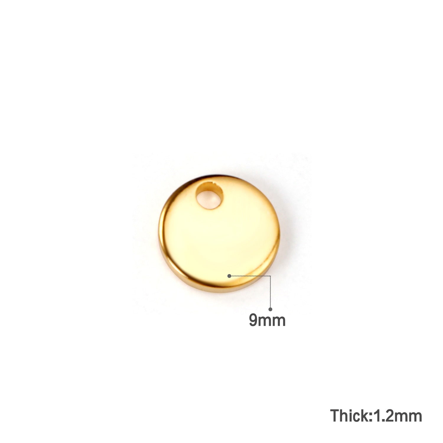 ASON 100pcs Single Hole Disc Pendant Round Stainless Steel Charm For Necklace Bracelet DRY Handmade Jewelry Making Supplies asonjewelry