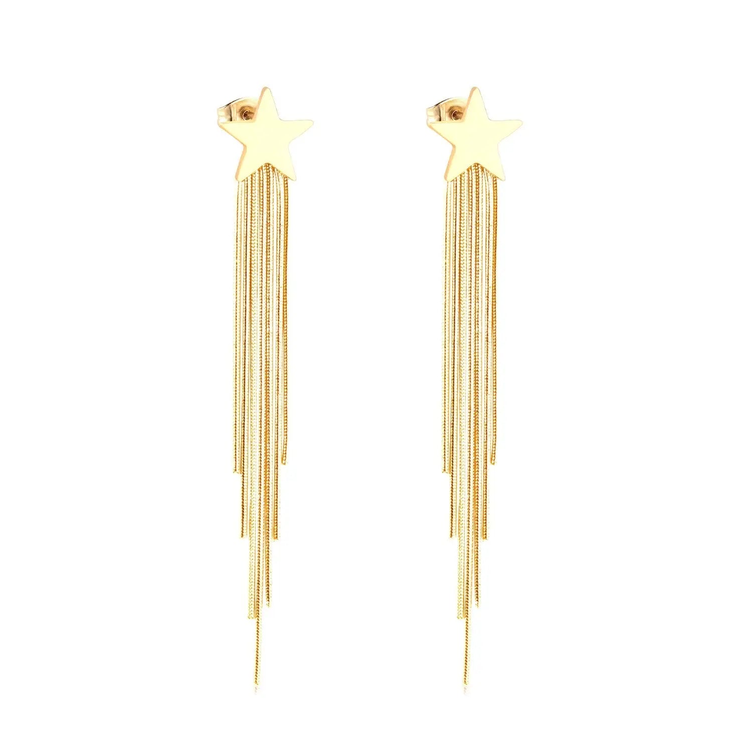 Vestido Jewelry Korean Style Wedding Tassel Drop Earrings Women Stainless Steel Dangle Earings Christmas Pendientes asonjewelry