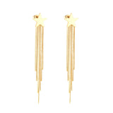 Vestido de joyería de estilo coreano para boda, Pendientes colgantes con borlas, Pendientes colgantes de acero inoxidable para mujer, Pendientes de Navidad