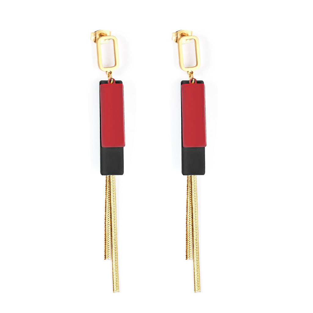 Vestido de joyería de estilo coreano para boda, Pendientes colgantes con borlas, Pendientes colgantes de acero inoxidable para mujer, Pendientes de Navidad