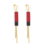 Vestido de joyería de estilo coreano para boda, Pendientes colgantes con borlas, Pendientes colgantes de acero inoxidable para mujer, Pendientes de Navidad