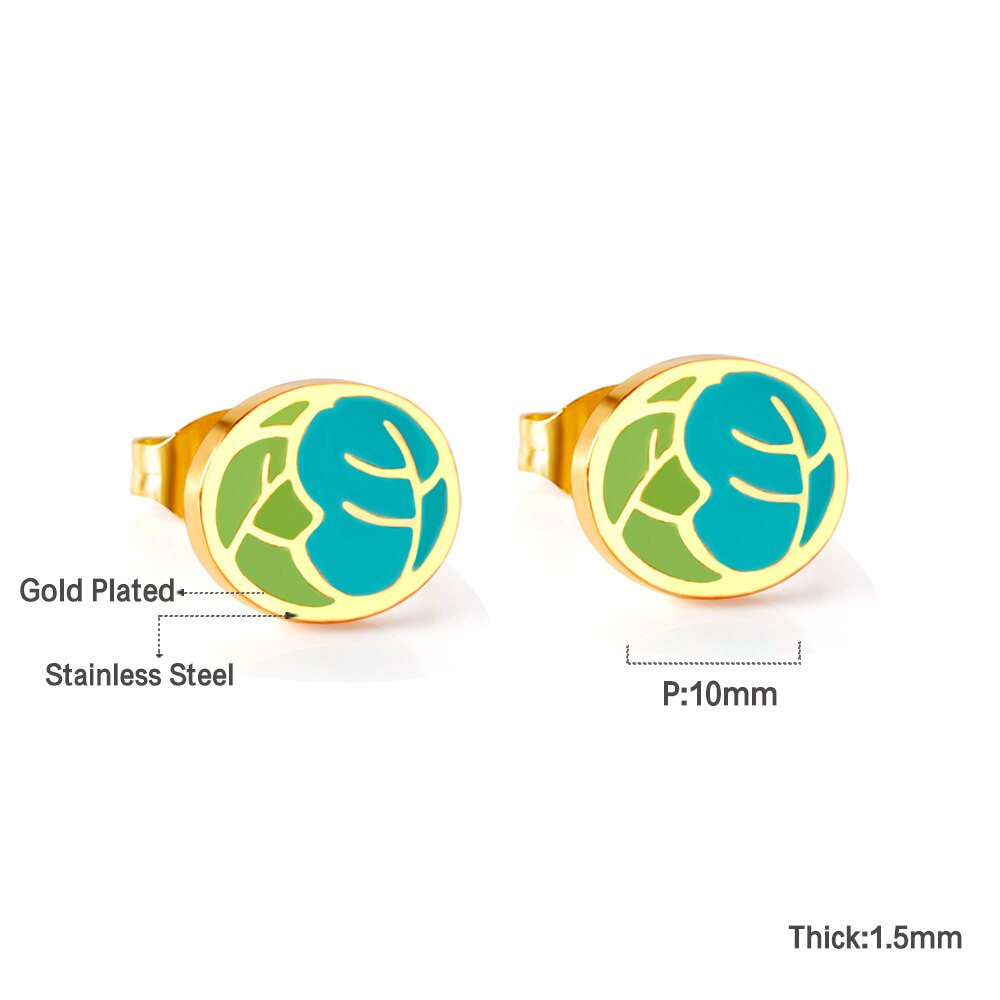 ASON Cute Vegetable Shape Cartoon Earrings 316L Stainless Steel Unusual Small Stud Earrings for Women Fashion Jewelry asonjewelry