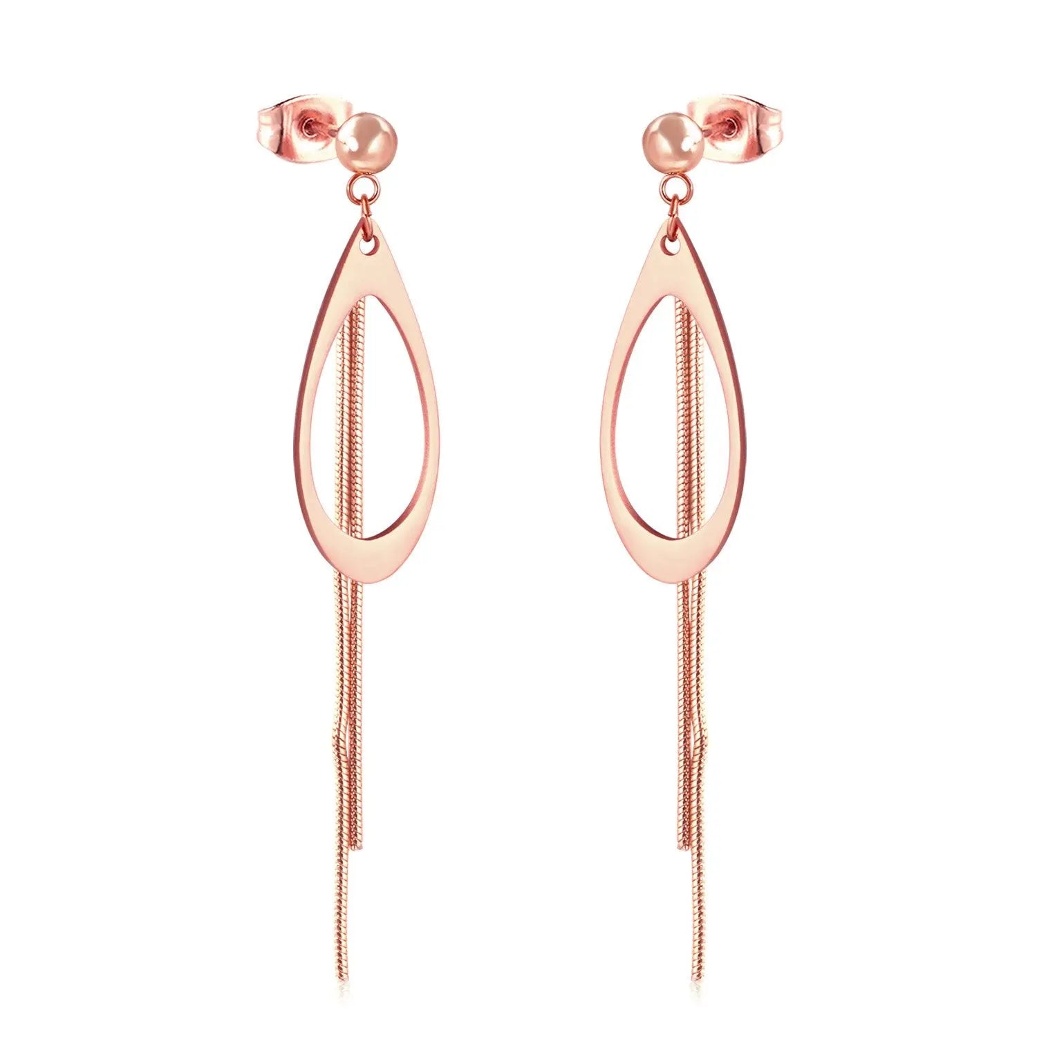 Vestido Jewelry Korean Style Wedding Tassel Drop Earrings Women Stainless Steel Dangle Earings Christmas Pendientes asonjewelry