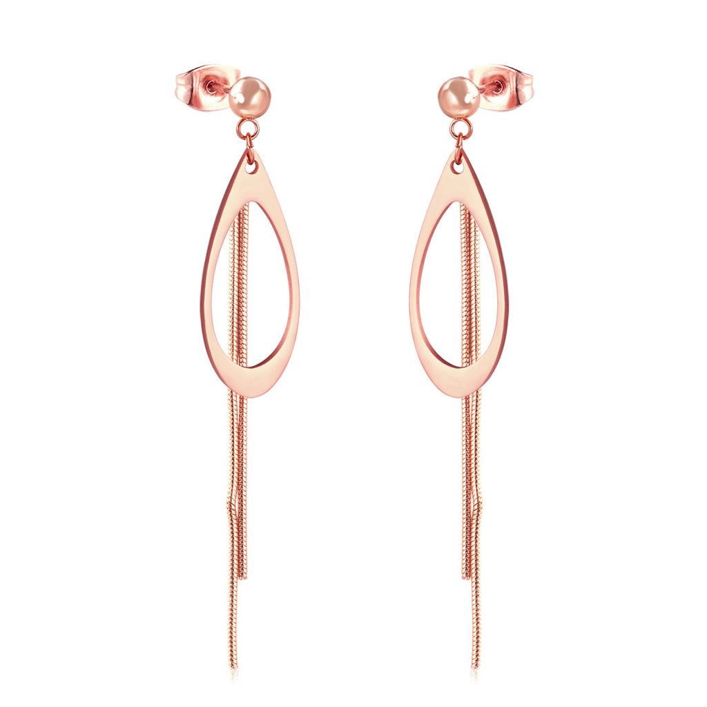 Vestido de joyería de estilo coreano para boda, Pendientes colgantes con borlas, Pendientes colgantes de acero inoxidable para mujer, Pendientes de Navidad