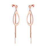 Vestido de joyería de estilo coreano para boda, Pendientes colgantes con borlas, Pendientes colgantes de acero inoxidable para mujer, Pendientes de Navidad