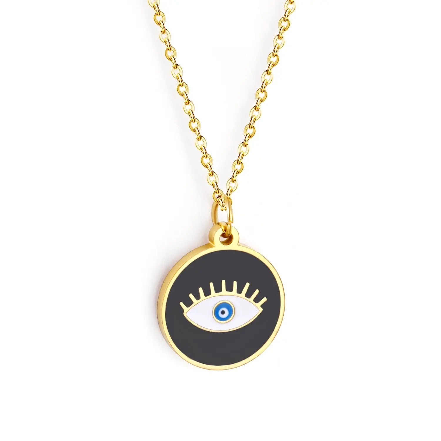 Blue Turkish Eyes Jewelry Evil Eyes Necklaces For Woman Stainless Steel Choker Fashion Aesthetic Eyes Strange Thing asonjewelry