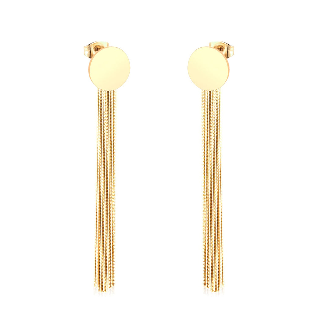 Vestido de joyería de estilo coreano para boda, Pendientes colgantes con borlas, Pendientes colgantes de acero inoxidable para mujer, Pendientes de Navidad