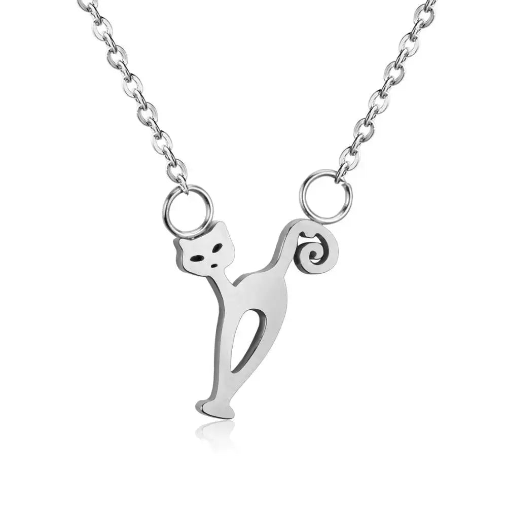 Animal Pattern Pendant Gold Color Necklace For Men Women Jewelry Stainless Steel Chain Necklaces Collares Collier asonjewelry