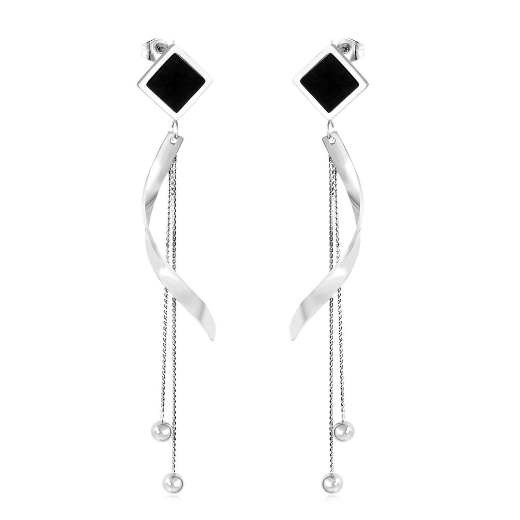 Vestido de joyería de estilo coreano para boda, Pendientes colgantes con borlas, Pendientes colgantes de acero inoxidable para mujer, Pendientes de Navidad