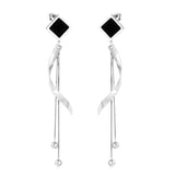 Vestido de joyería de estilo coreano para boda, Pendientes colgantes con borlas, Pendientes colgantes de acero inoxidable para mujer, Pendientes de Navidad