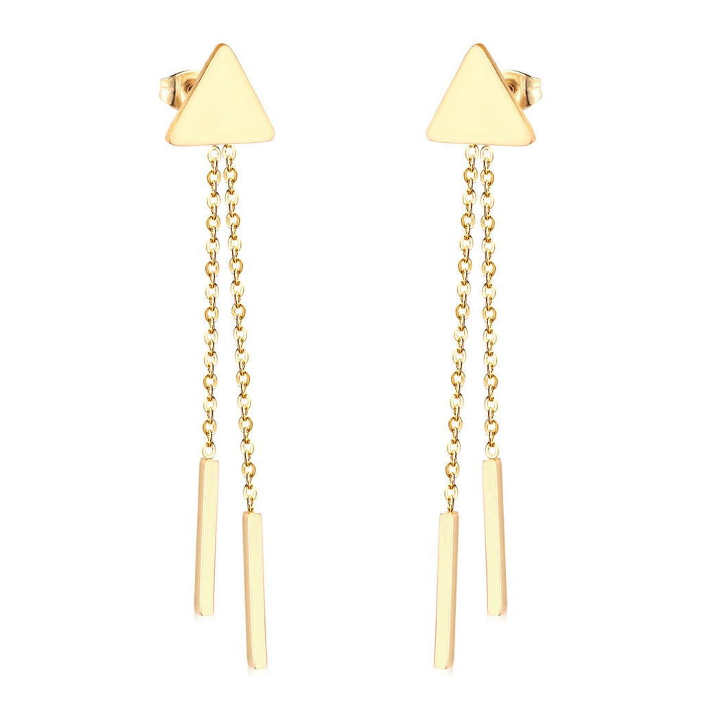 Vestido de joyería de estilo coreano para boda, Pendientes colgantes con borlas, Pendientes colgantes de acero inoxidable para mujer, Pendientes de Navidad