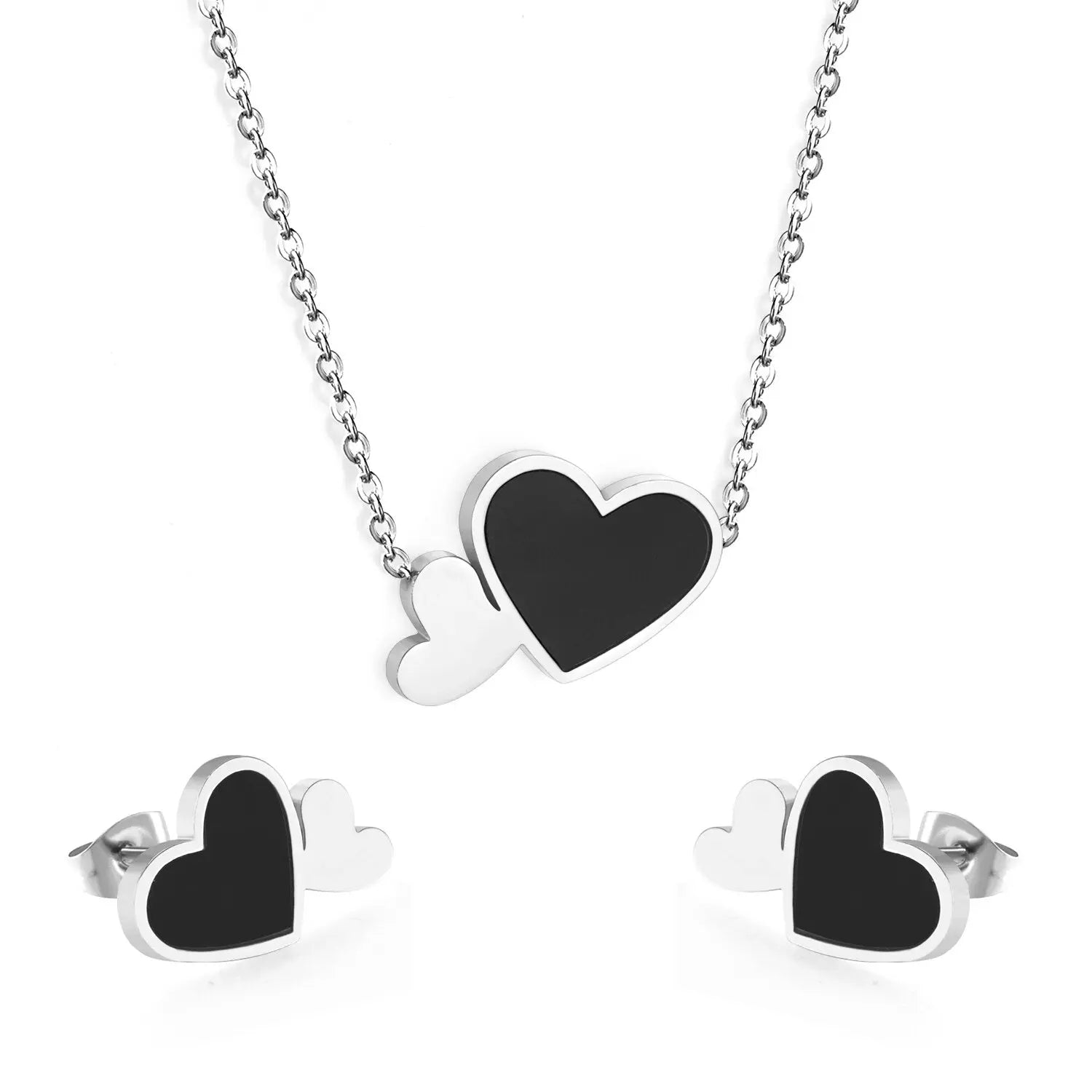 Brand New Stainless Steel Jewelry Heart Shell Jewelry Sets Women Wedding Jewelry Gift asonjewelry